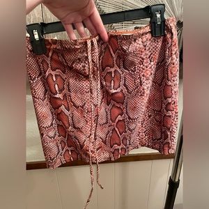 NWOT swim skirt cover up snakeskin never worn